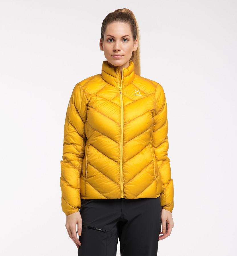 Haglöfs Womens L.I.M Essens Down Jacket Yellow New Zealand 85476APOR